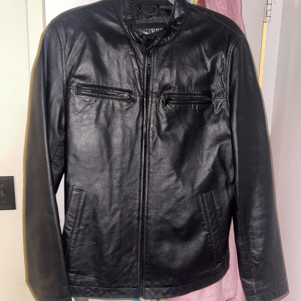 Men’s Guess leather Jacket - Picture 2 of 5